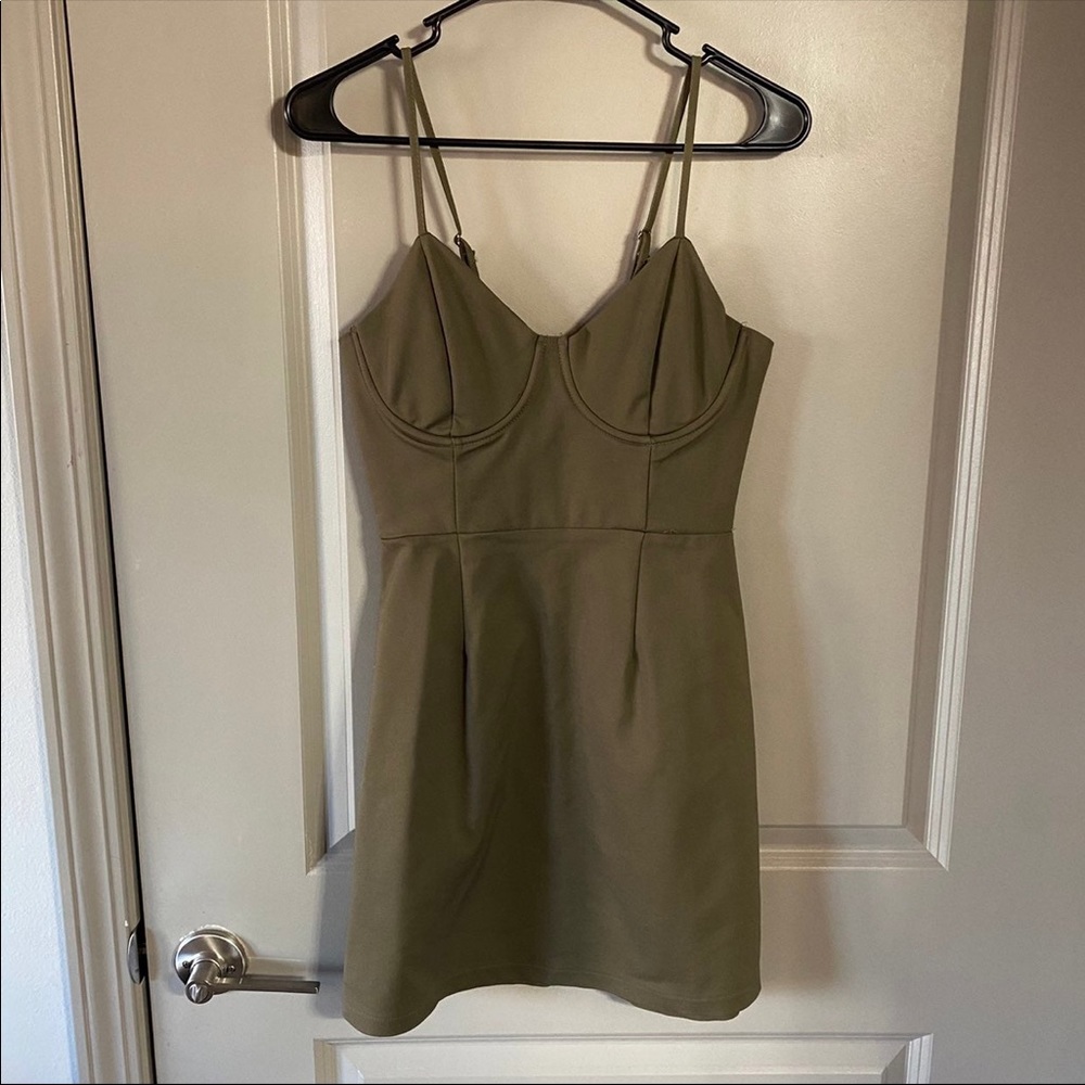 Olive Green Cocktail Dress